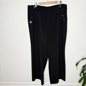 Torrid Wide Leg Studio Refined Crepe High Rise Black Pants Women's 20R Sailor
